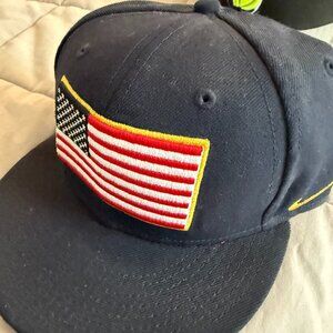 Nike Blue Cap with Embroidered USA Flag
